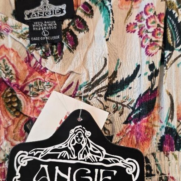 NWT Angie Boho Floral Dress SZ L - Picture 3 of 4